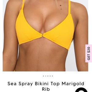 WhiteFox Boutique Sea Spray Bikini Top in Yellow